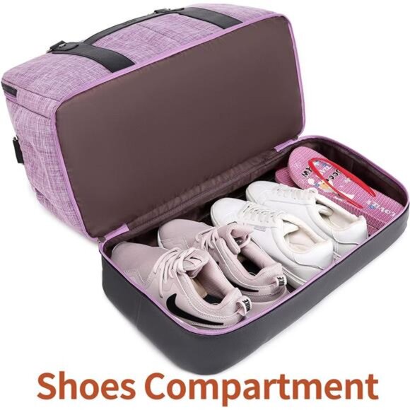 Weekender Bags for Women Overnight Bag Large Canvas Travel Duffel Bag - Picture 3 of 7